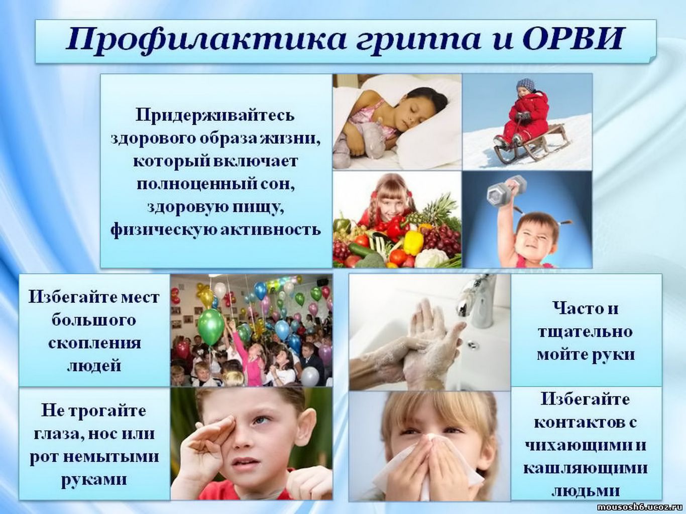 Профилактики гриппа и ОРВИ.